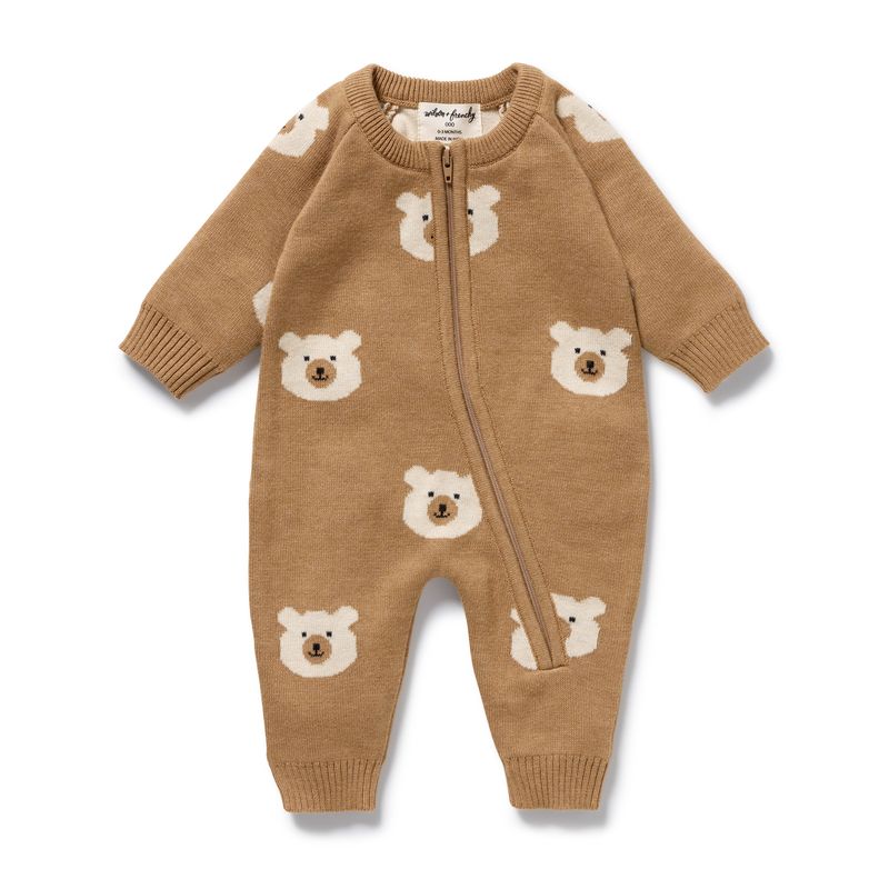 Beary Cute Organic Knitted Growsuit