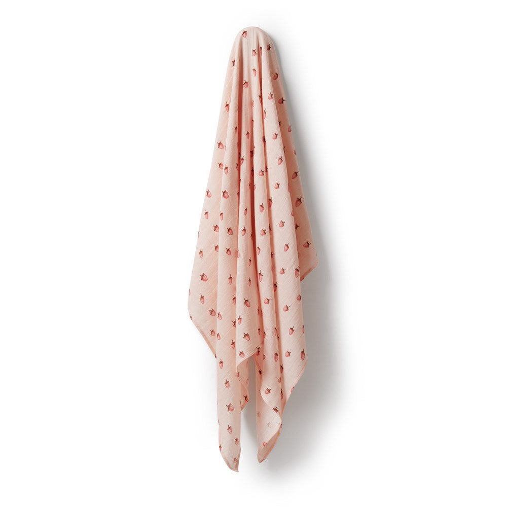 Strawberry Kisses Organic Muslin