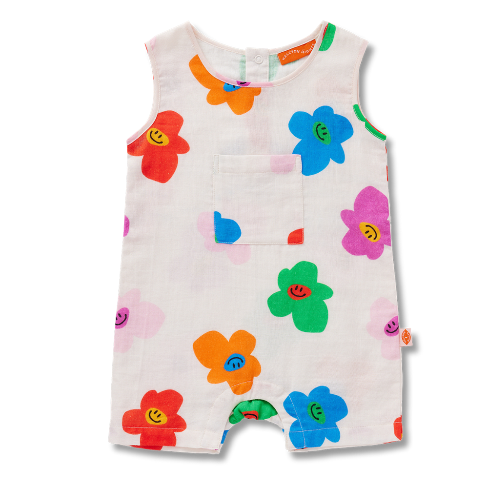 Hej Blomma! Woven Baby Overall