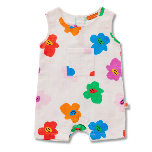 Hej Blomma! Woven Baby Overall