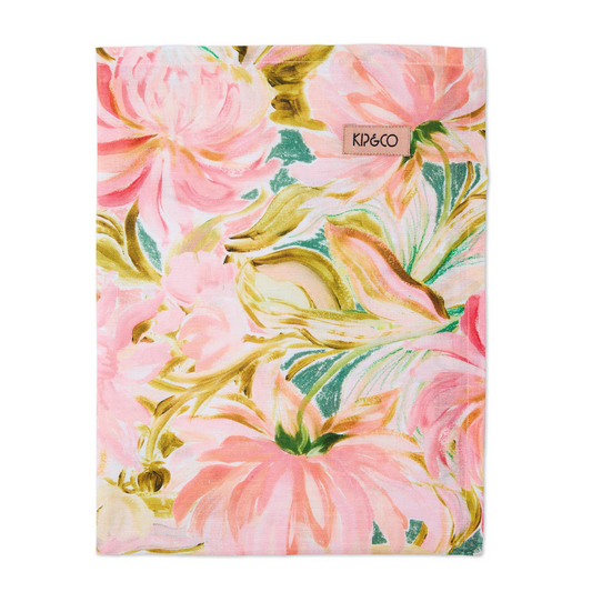 Warm Floral Breeze Tea Towel