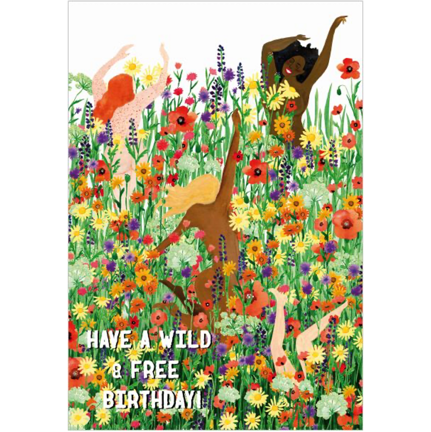 Wild Birthday Flowerfield Greeting Card