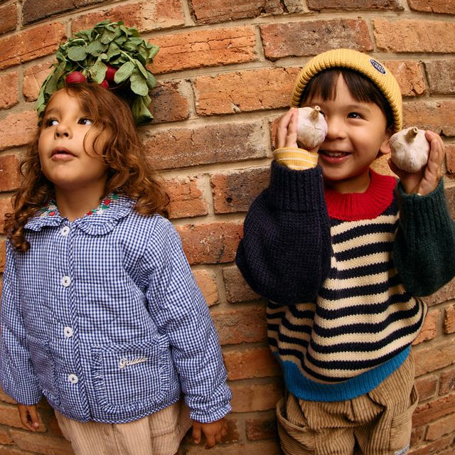 Wild Strawberry Gingham Padded Kids Jacket