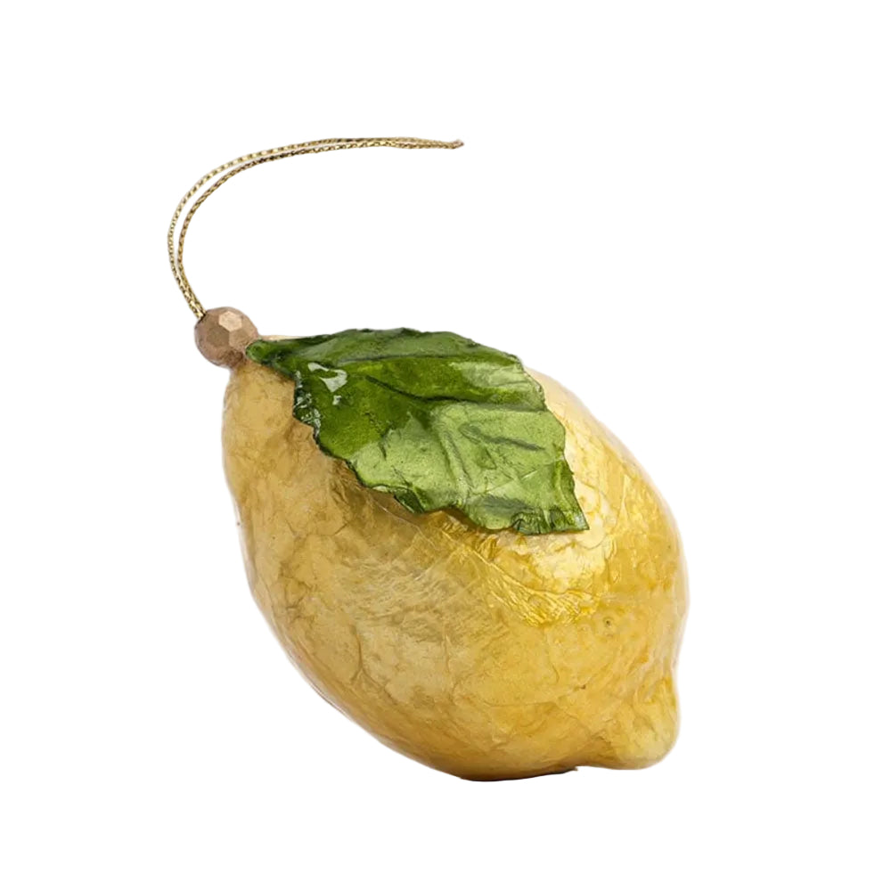 Lemon Handpainted Capiz Decoration