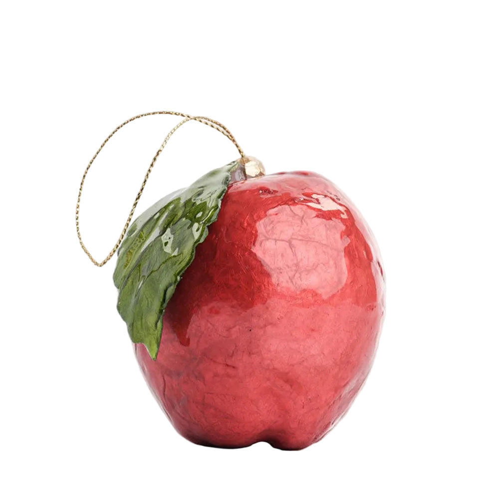 Red Apple Handpainted Capiz Decoration