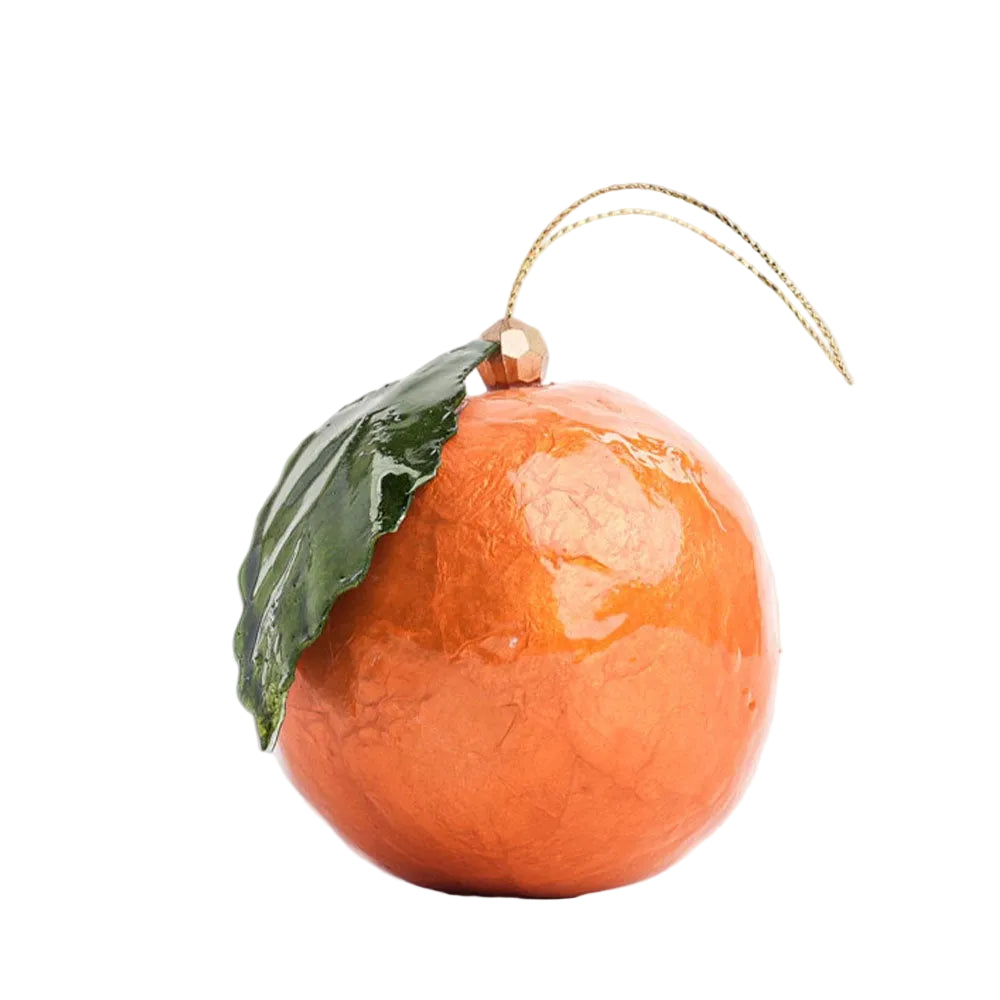 OrangeHandpainted Capiz Decoration