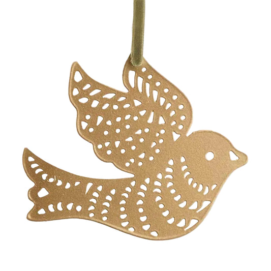 Lace Metal Bird Hanging Decoration
