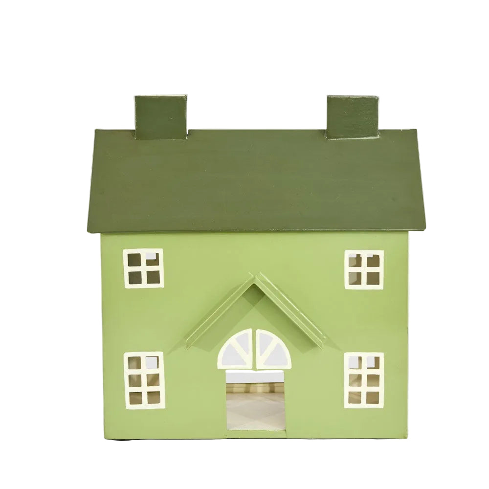 Country House Hand Painted Metal House