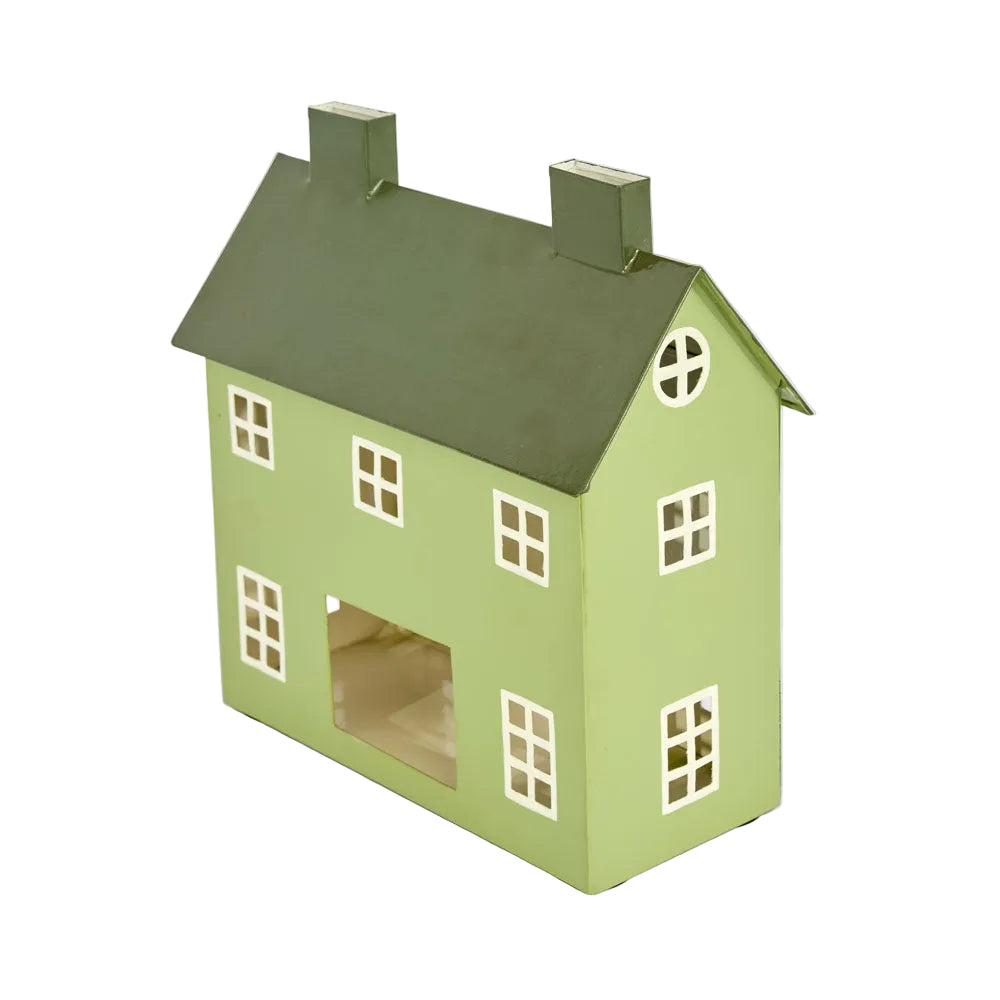 Country House Hand Painted Metal House