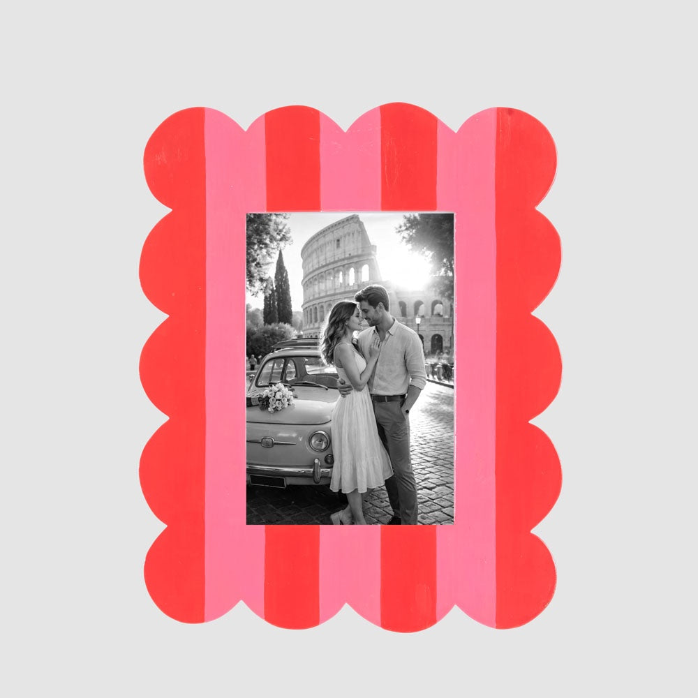 Red & Pink Scalloped Ciao Bella Photo Frame