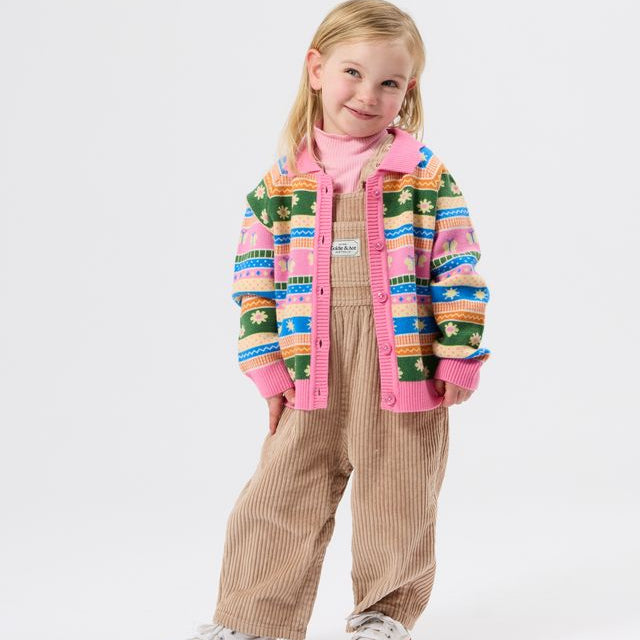 Sammy Corduroy Tan Baby Overalls