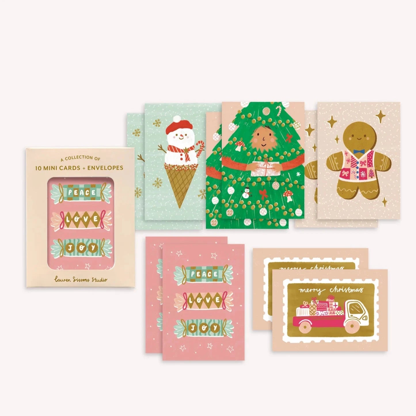 Festive Mini Greeting Card Boxed Set of 10