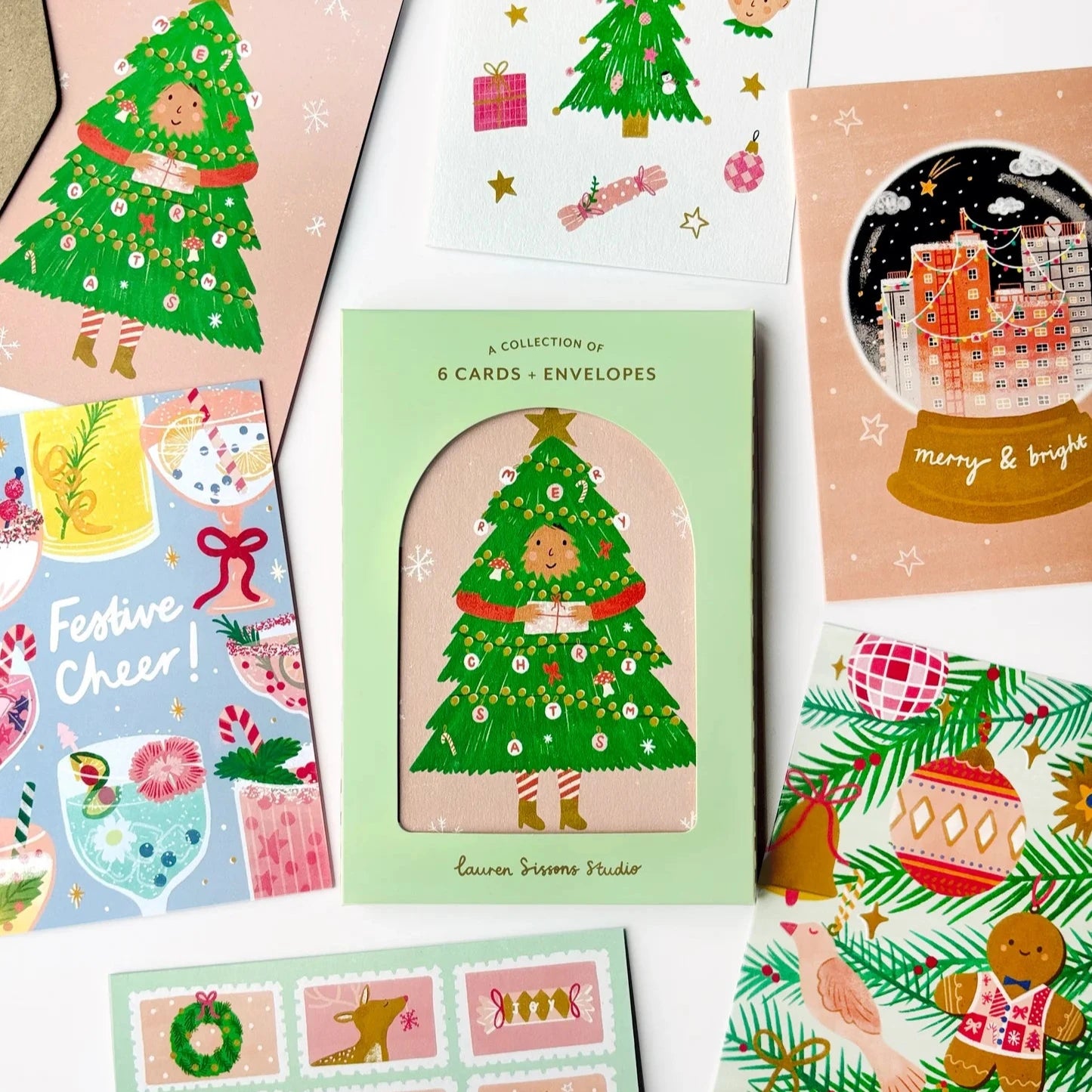 Festive Greeting Card Boxed Set of 6