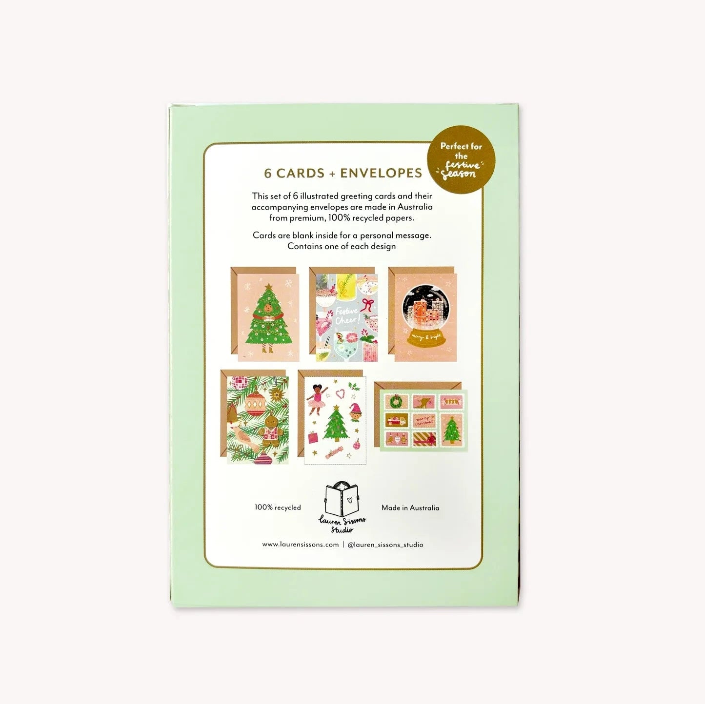 Festive Greeting Card Boxed Set of 6