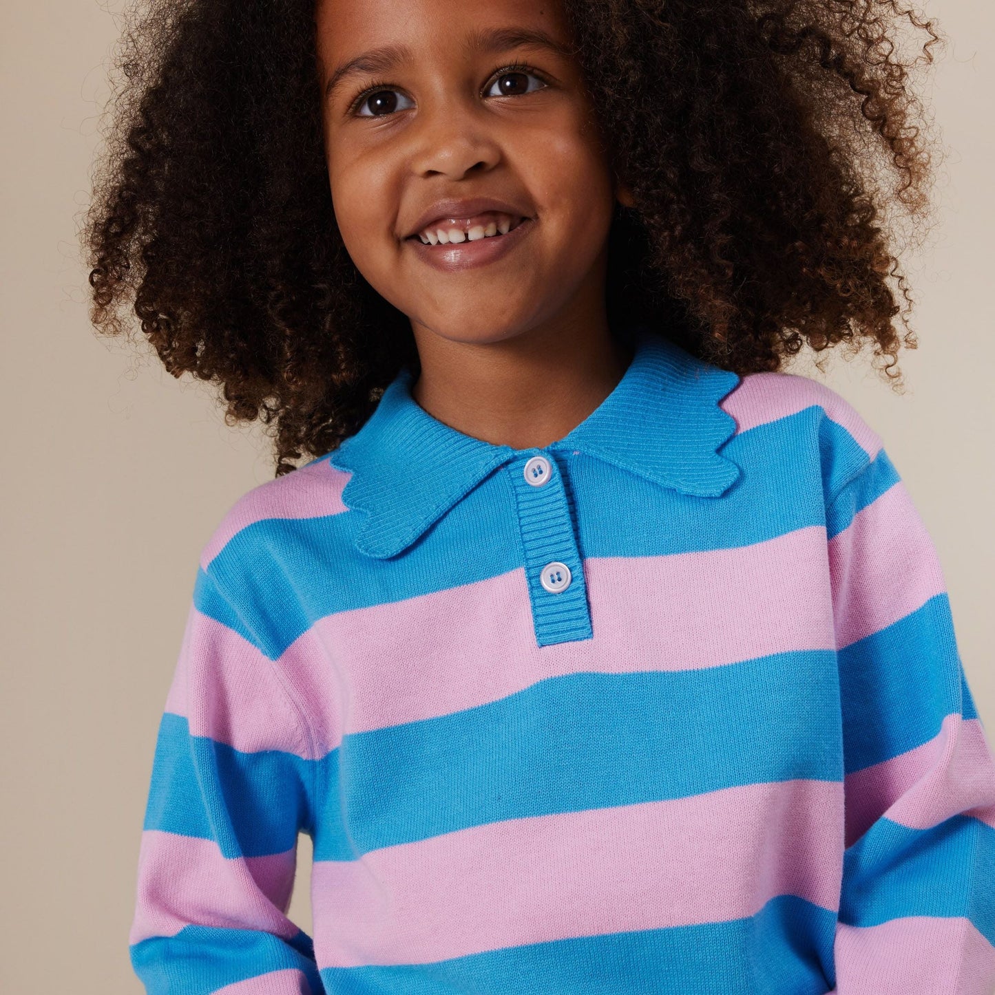 Ava Collared Knit Kids Jumper