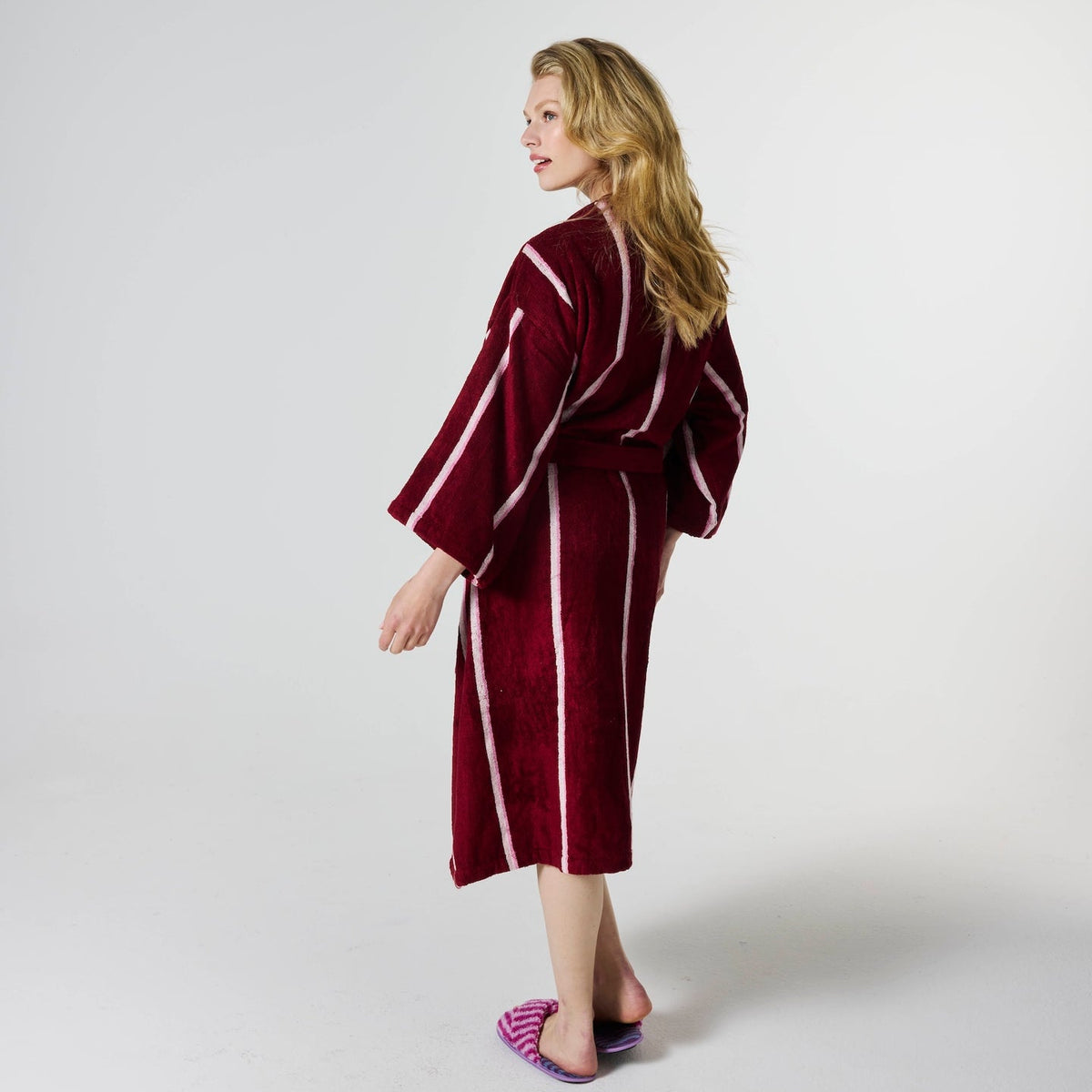 Ruby Rose Stripe Bamboo Terry Bath Robe