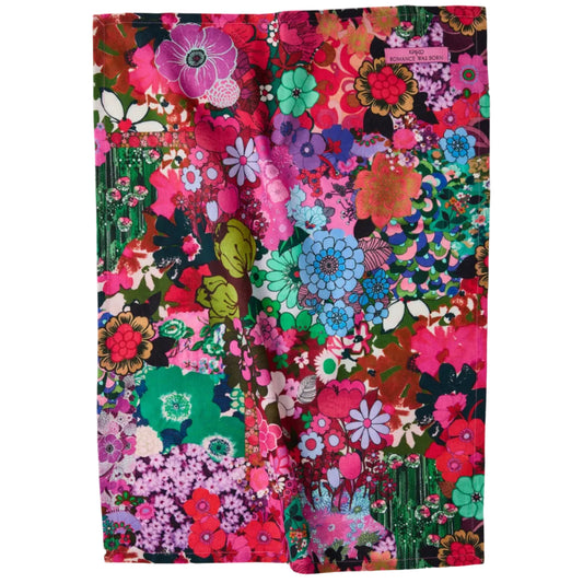 Flower Power Pink Tea Towel