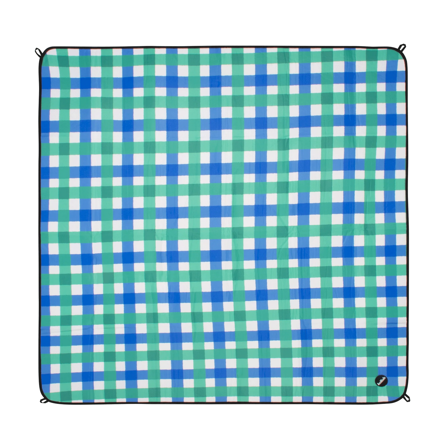 Green Blue Check Large Picnic Mat