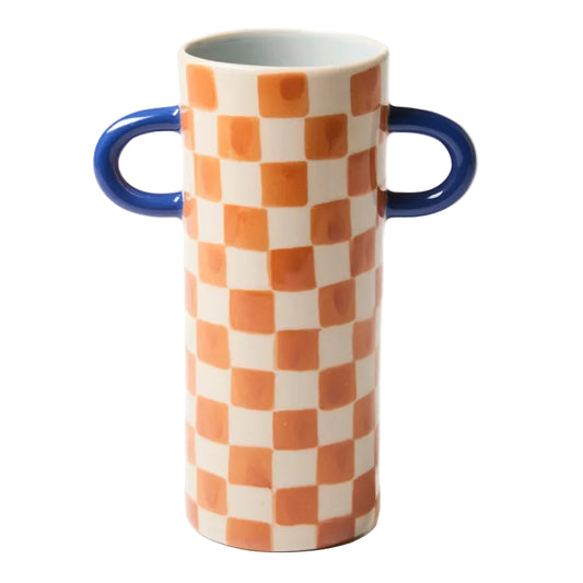 Griffe Tan Check Bud Vase