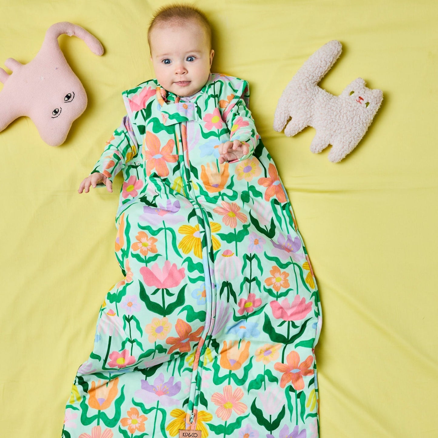 Popping Flowers Green Sleep Bag 2.5 TOG