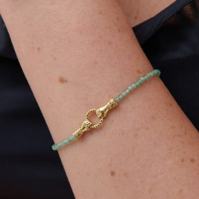 Harry 18K Gold Plated Sage Bracelet