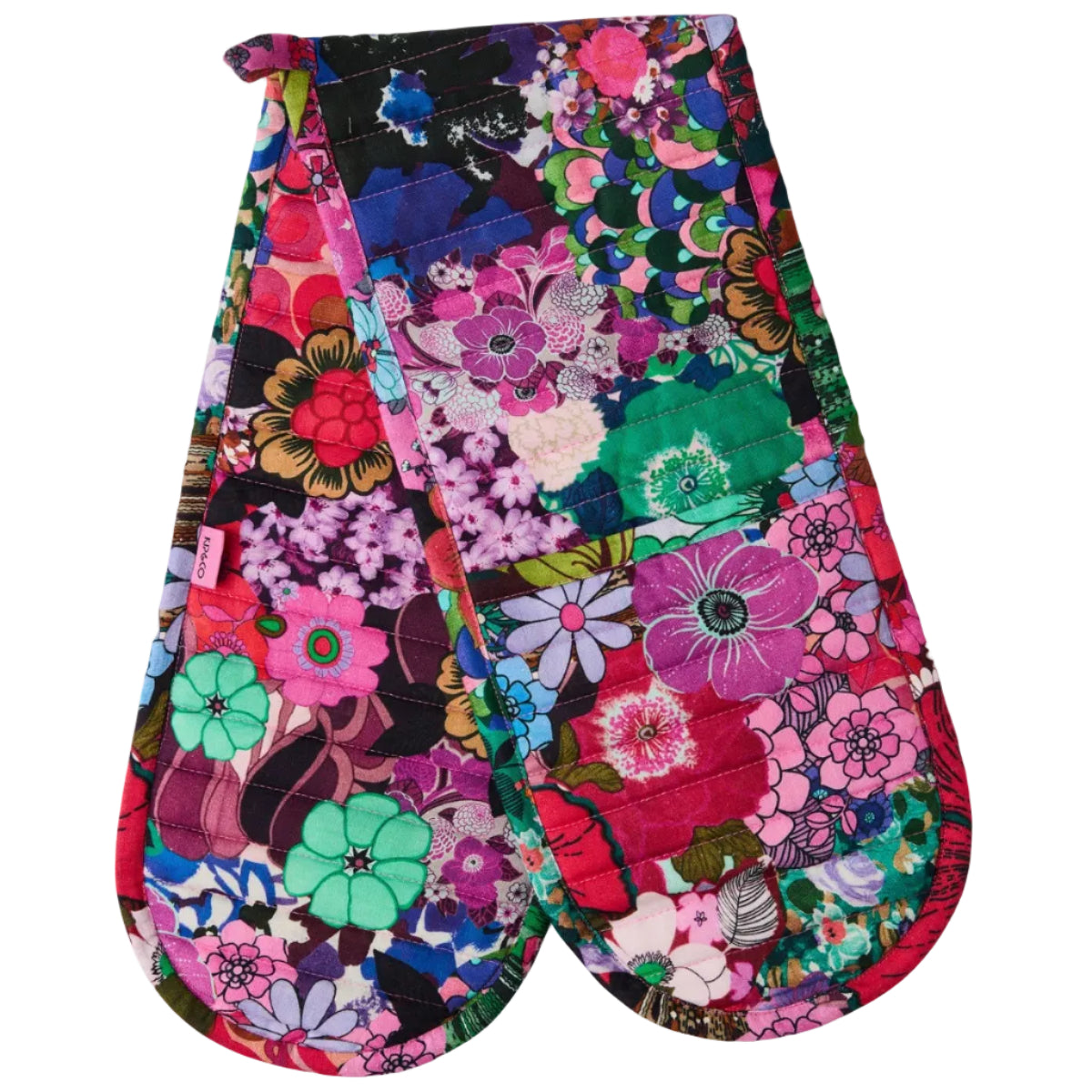 Flower Power Pink Double Oven Mitt