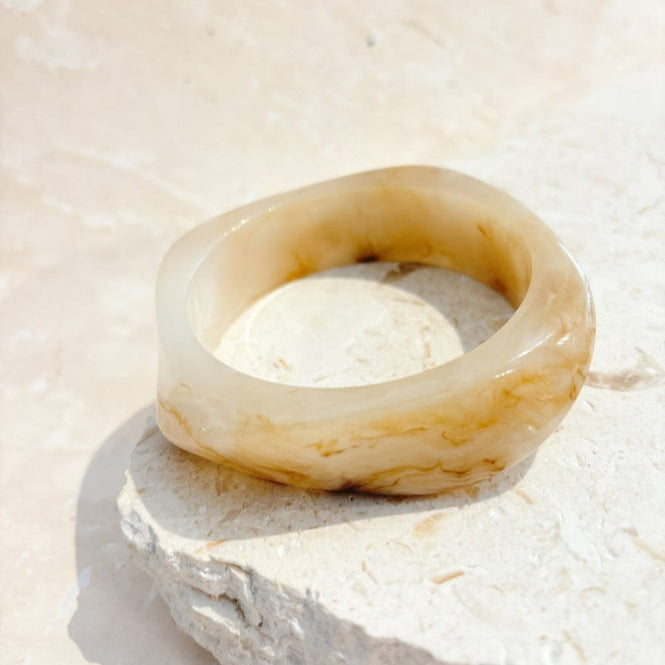 Angular Resin Stone Bangle