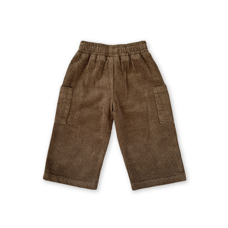 Espresso Organic Cord Kids Pocket Pant