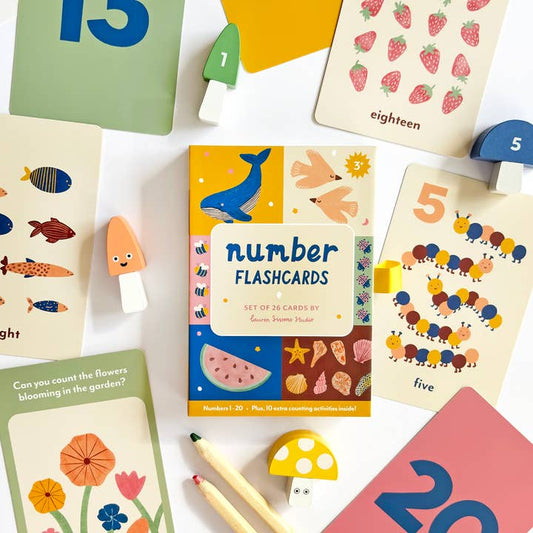 1-20 Illustrated Number Flashcards