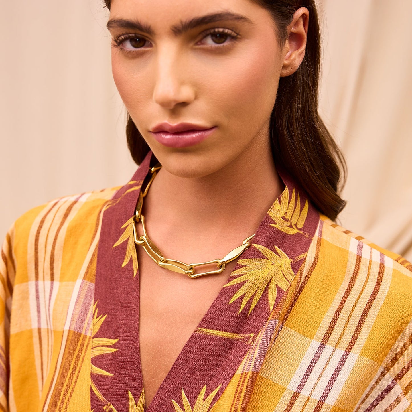 Nicolette Marigold Linen Robe