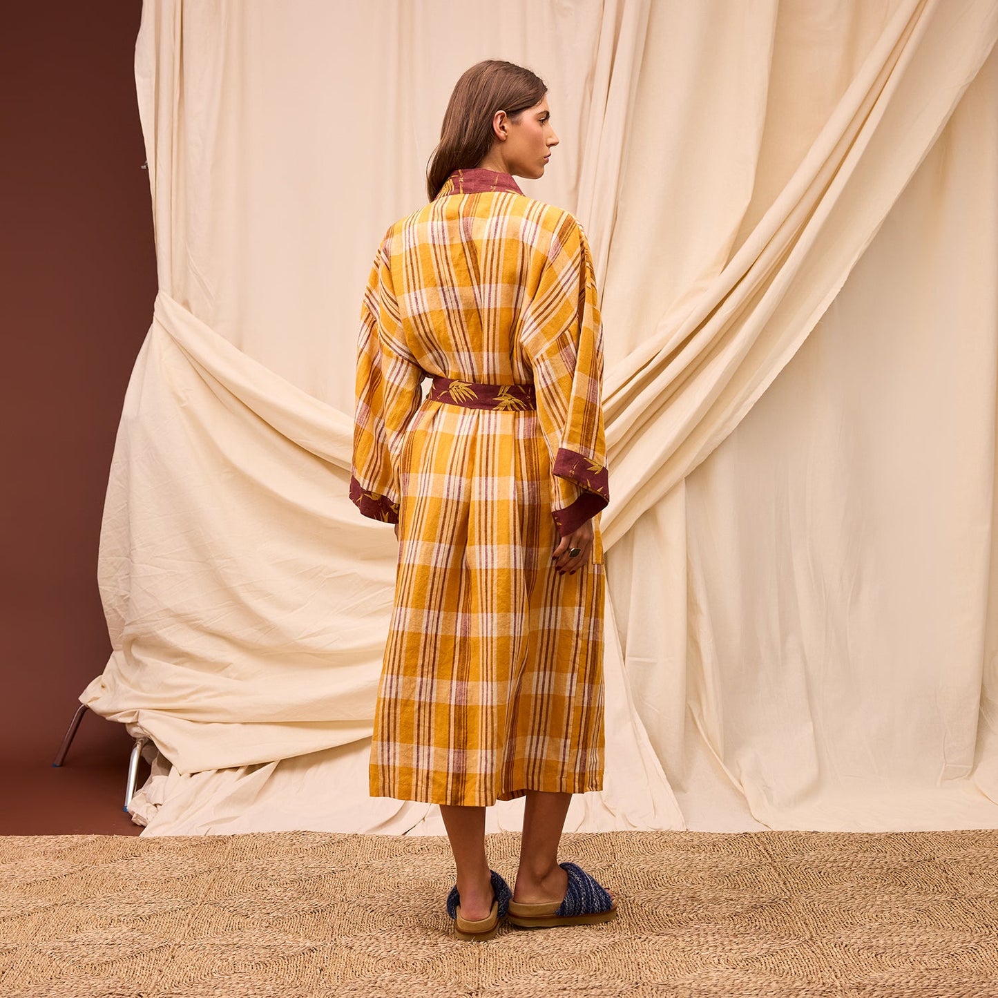 Nicolette Marigold Linen Robe