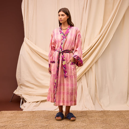 Nicolette Poudre Linen Robe
