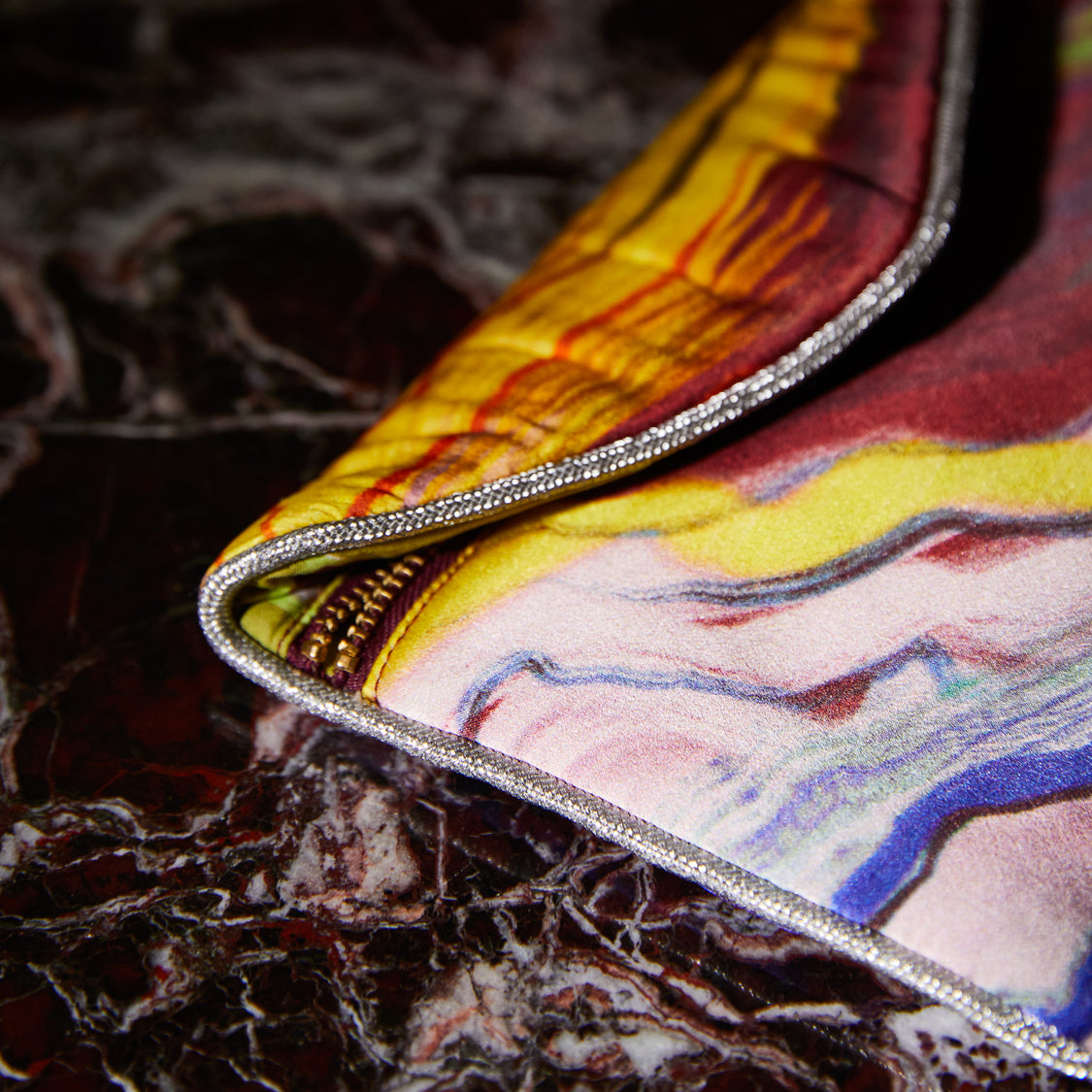 Zoi Ultramarine Silk Pouch