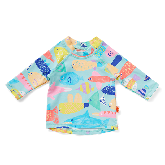 Kids Long Sleeve Rash Vest Rainbow Reef