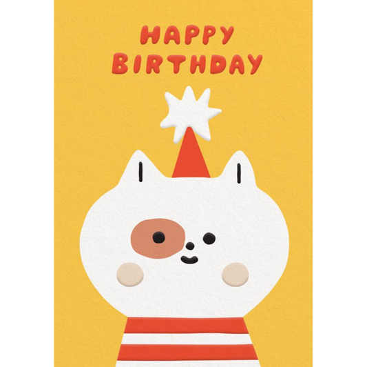 Birthday Cat Greeting Card