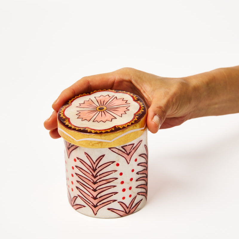Samira Pink Flower Tall Box