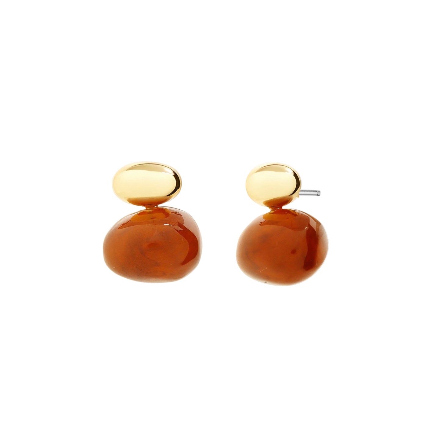 Bauble Brown Resin Earrings