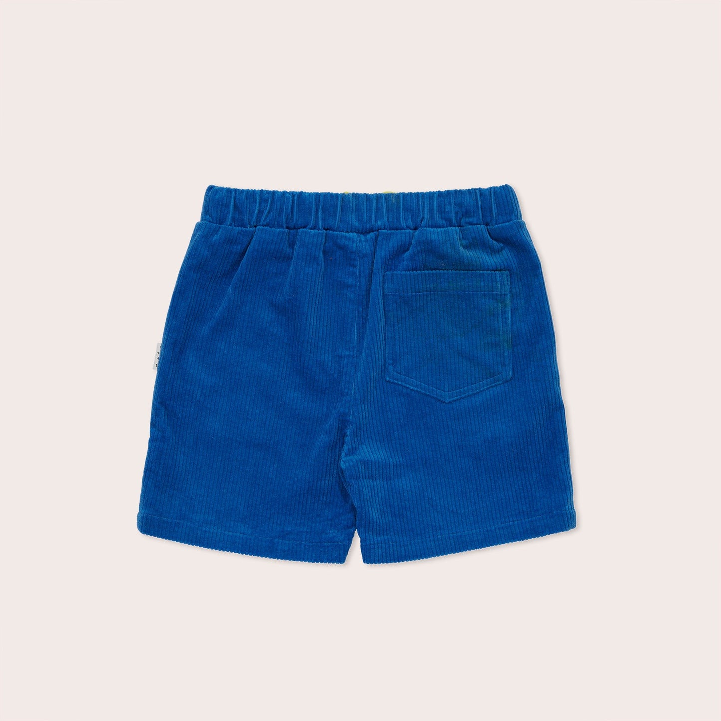 Blue Cord Mid Shorts