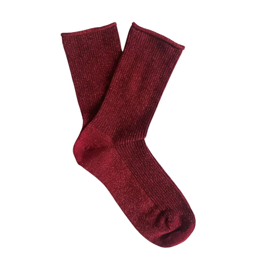 Cherry Glitter Lurex Socks