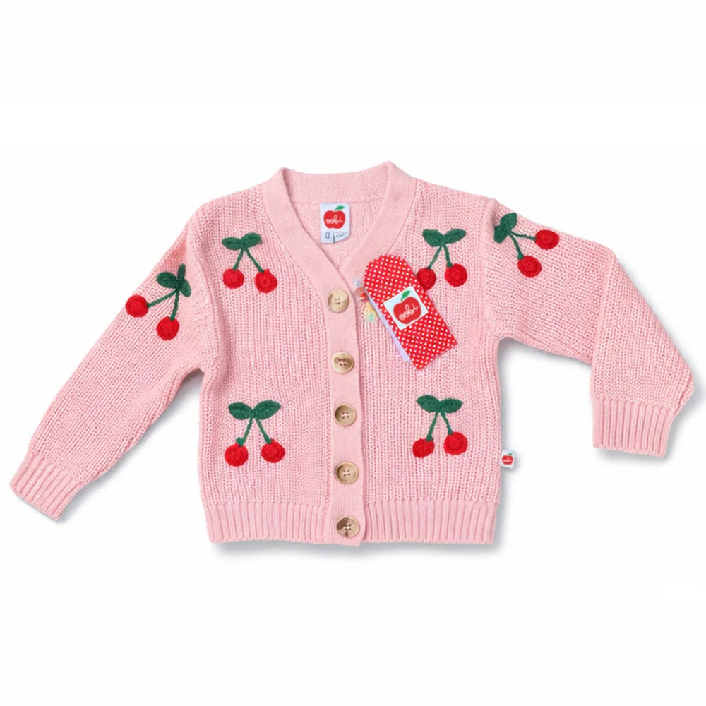 Cherry Appliqué Cardigan