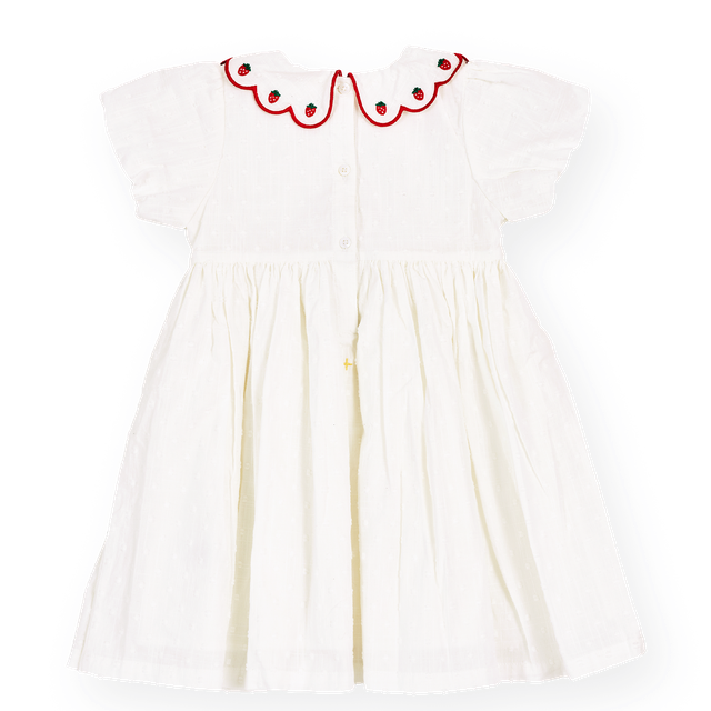 Sweet Strawberry Flo Smocked Kids Dress