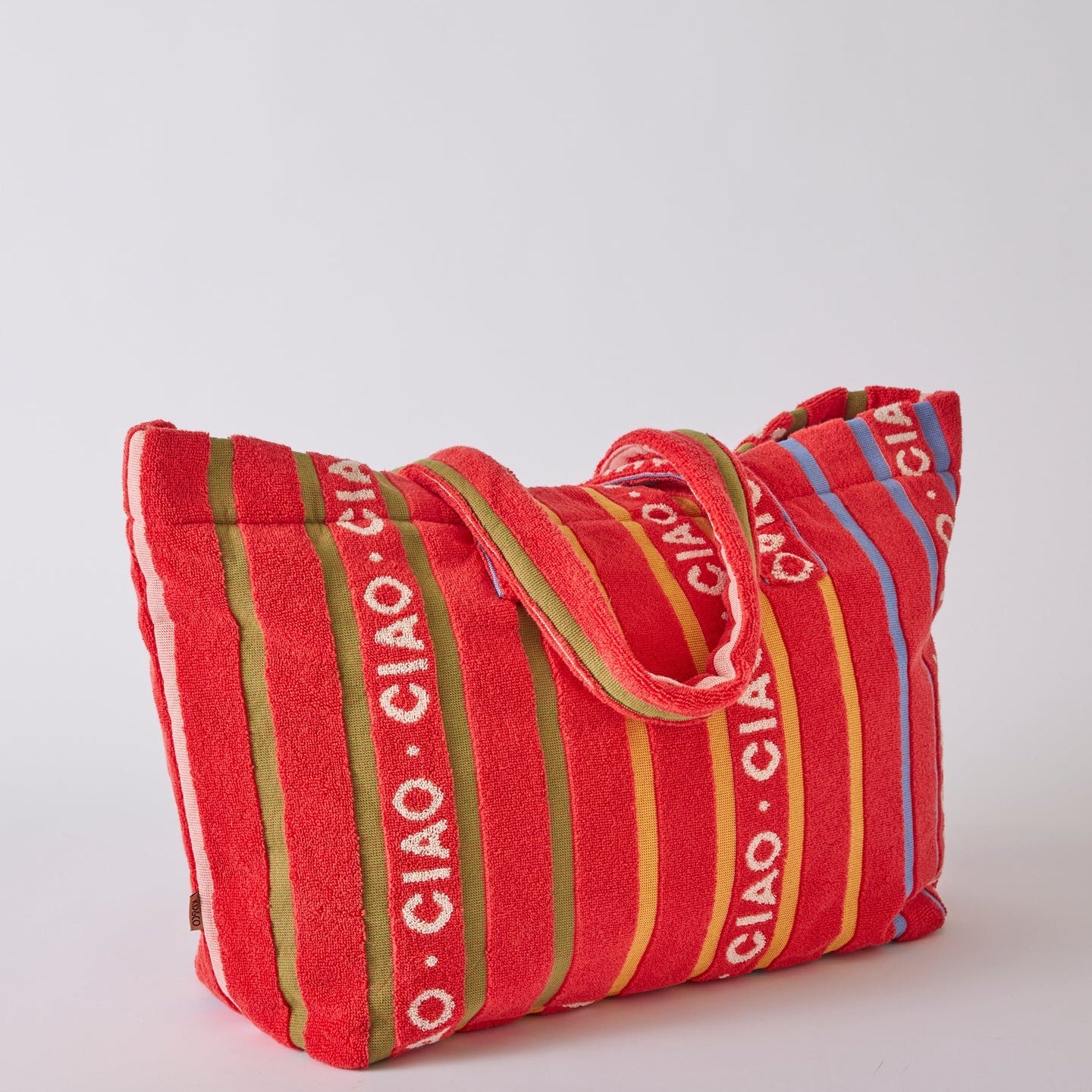Ciao Stripe Terry Oversized Beach Bag