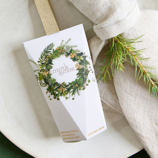 Bergamot, Tangerine & Geranium Leaf Hand Cream Wreath Ornament