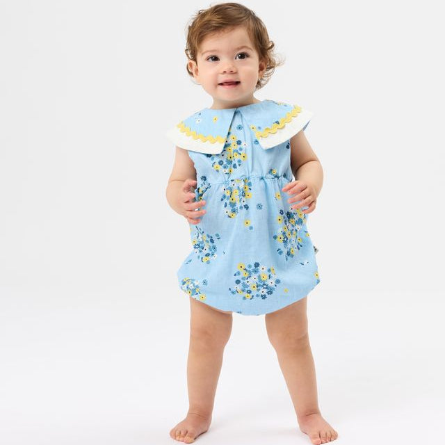 Floral Ava Collared Romper