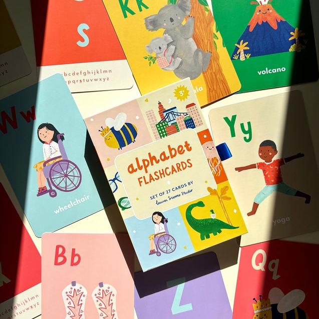 A-Z Illustrated Alphabet Flashcards