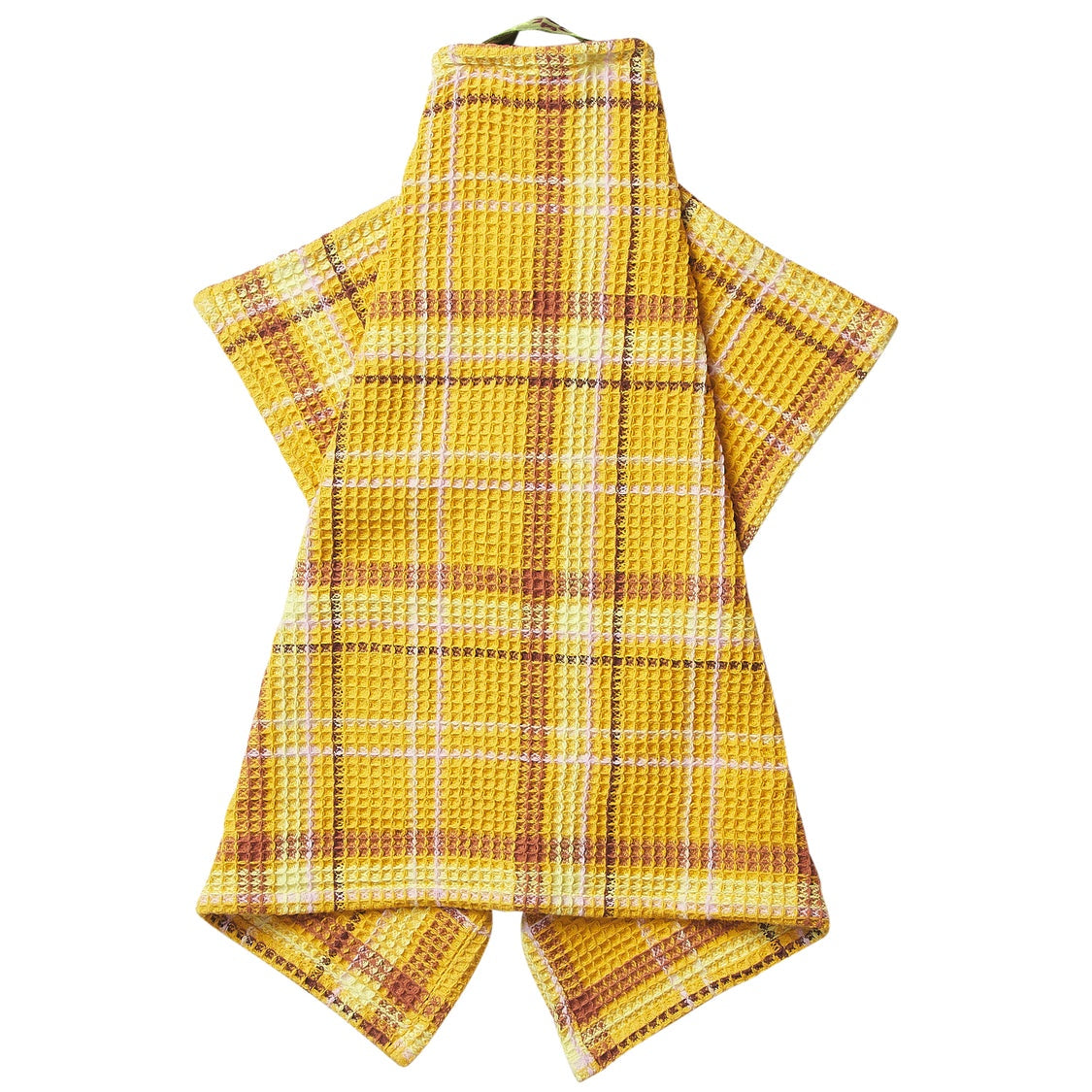 Frances Ochre Waffle Tea Towel