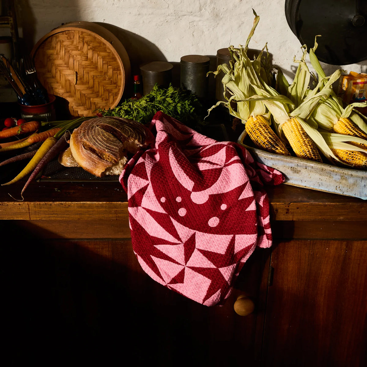 Nora Dahlia Tea Tea Towel