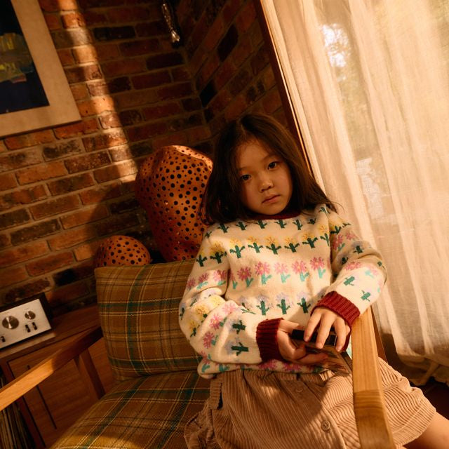 Flower Garden Knit Kids Jumper