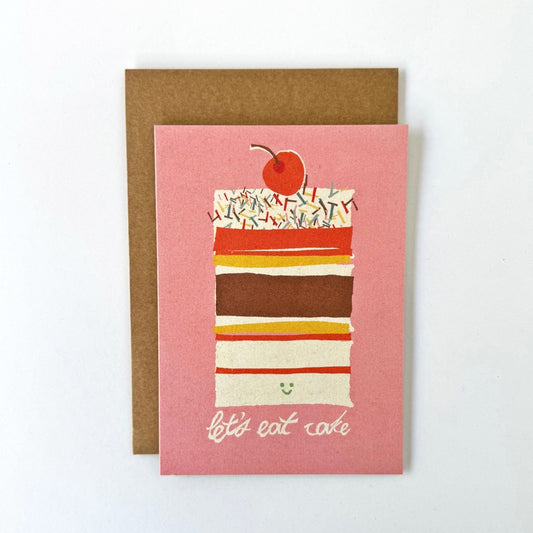 Eat Cake Greeting Card