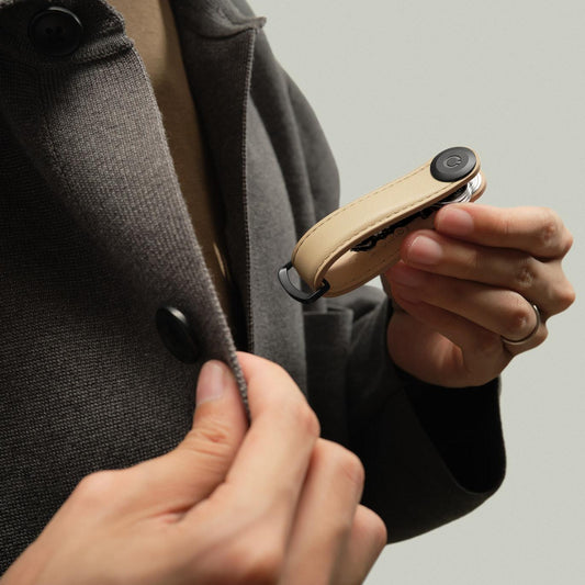 Key Organiser Leather Sand